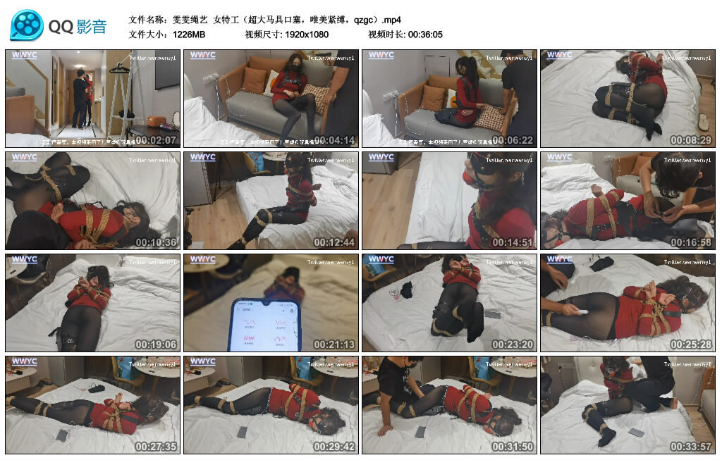 【雯雯绳艺】女特工-HD绳艺资源网