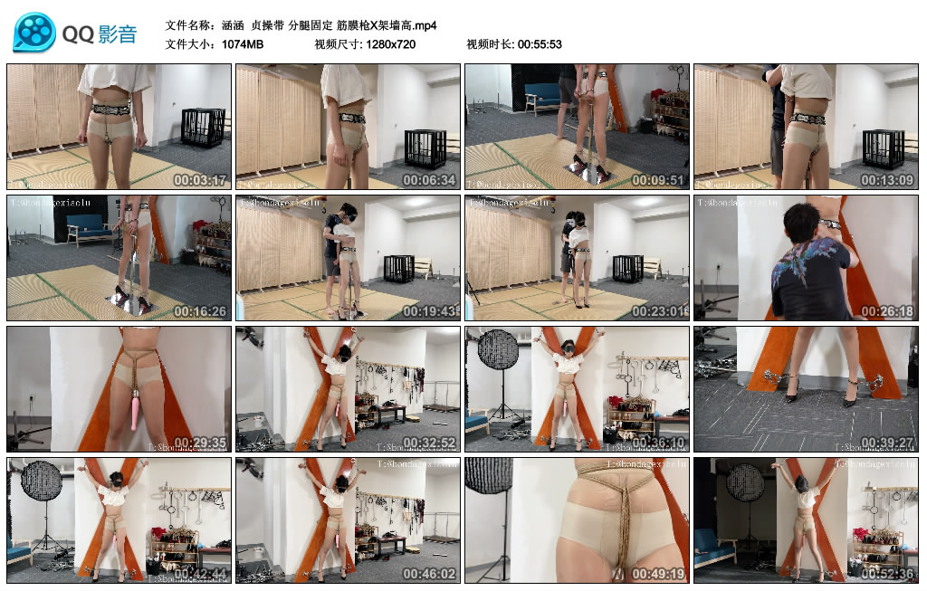 【涵涵】 贞操带 分腿固定 筋膜枪X架墙高-HD绳艺资源网