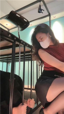 【禾未】暗黑刑房-长腿模特S-狗笼囚禁虐 艾彩调教库 第8张