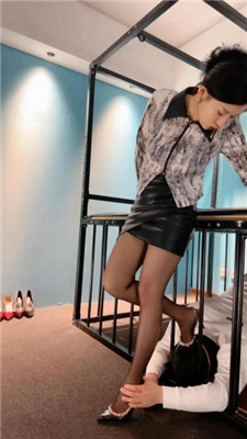 【潘妮女王】车模S-黑丝高跟诱惑-圈养狗笼 艾彩调教库 第5张