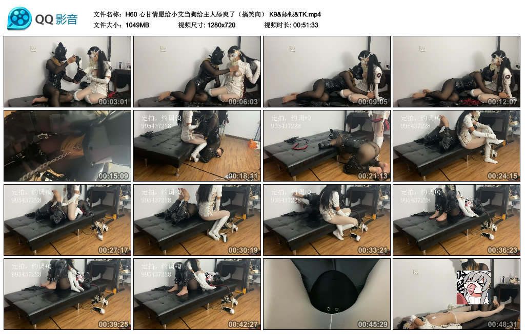 【H60】心甘情愿给小艾当狗给主人舔爽了（搞笑向） K9&舔银&TK-HD绳艺资源网
