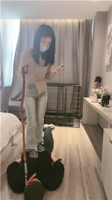 【小雅老师】狗笼圈养犬化绿帽前任【下】 艾彩调教库 第8张