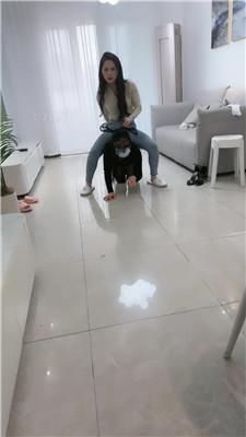 【晚晚】开发女慕-胯下羞辱/骑马遛狗/啃舔脚 艾彩调教库 第11张