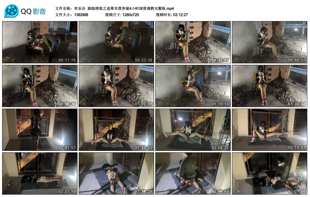 【欢乐谷】 跟踪绑架之迷晕至废弃屋4小时深度调教完整版-HD绳艺资源网