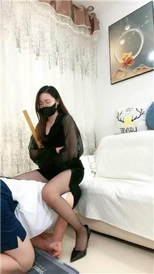 【靖瑶】戒尺虐打/高跟黑丝踩/头顶脏鞋/骑马转胯 bf43101 艾彩调教库 第8张