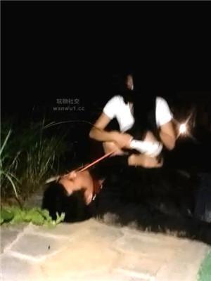 【天韵女皇】户外遛狗爬行/抽耳光/鞭打/【双视角版】JS240813-19 艾彩调教库 第14张