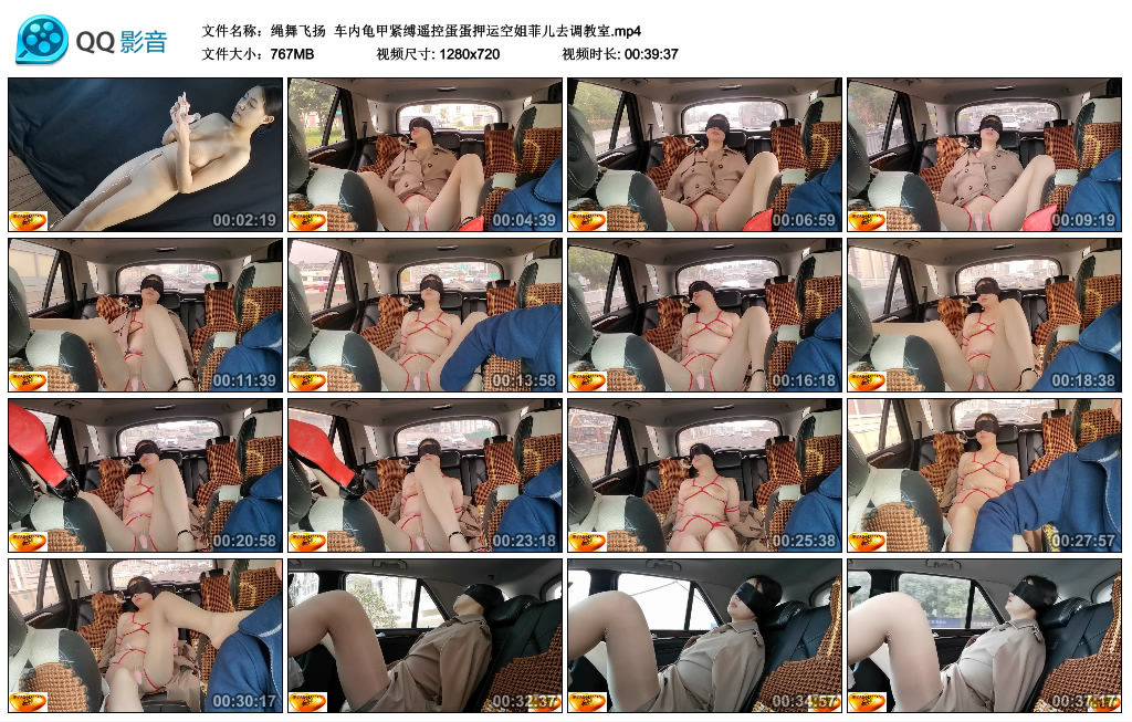 【绳舞飞扬】 车内龟甲紧缚遥控蛋蛋押运空姐菲儿去调教室-HD绳艺资源网