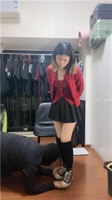 【甜味药丸】高帮帆布鞋及膝袜+长靴踩踏/藤条抽打 bf47646 网友原创 第10张