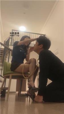 【喵酱紫】高跟网袜踩/抽耳光/强迫圣水 bf50668 艾彩调教库 第4张