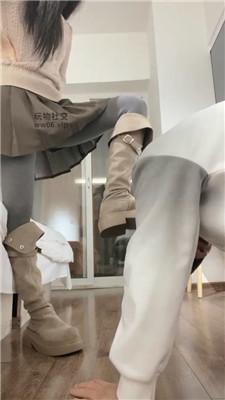 【PINK】长靴穿出超臭棉袜气味辱 JS250112-41-HD绳艺资源网