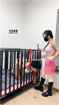 【南月女神】口球塞嘴-捆绑囚禁狗笼 JS250324-3 艾彩调教库 第3张