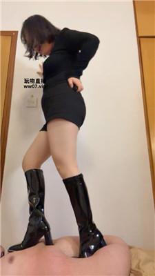 佳佳 高跟长靴全体重踩踏 JS250330-48 艾彩调教库 第10张